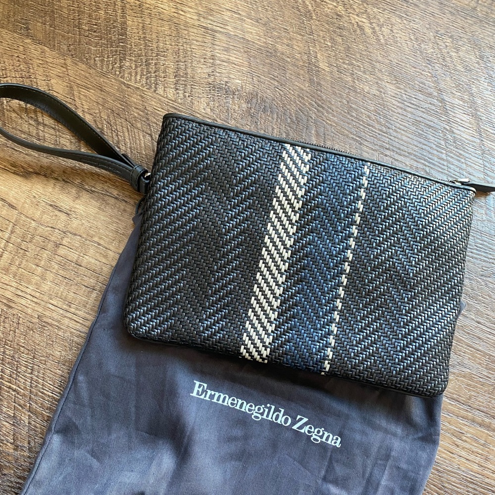 Ermenegildo Zegna Pelletessuta Zipper Pouch